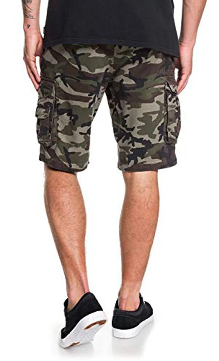 Romano nx Camouflage Cotton Cargo Shorts for Men- Bermuda with Multi-Pockets & Side Zipper Pockets