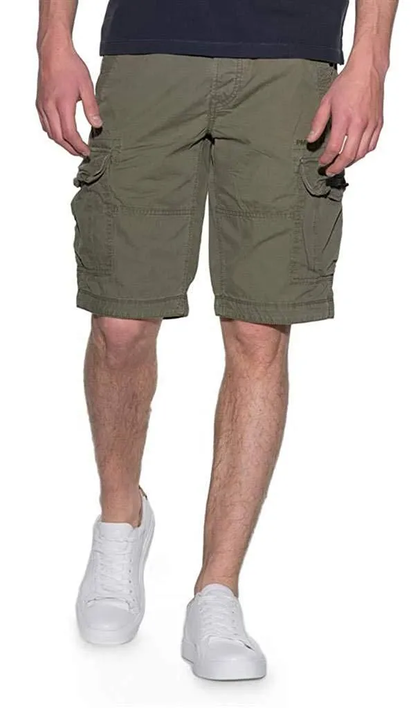 Romano nx Cotton Cargo Shorts for Men- Bermuda with Multi-Pockets & Side Zipper Pockets