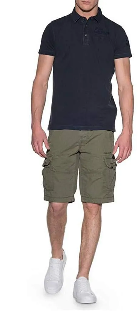 Romano nx Cotton Cargo Shorts for Men- Bermuda with Multi-Pockets & Side Zipper Pockets