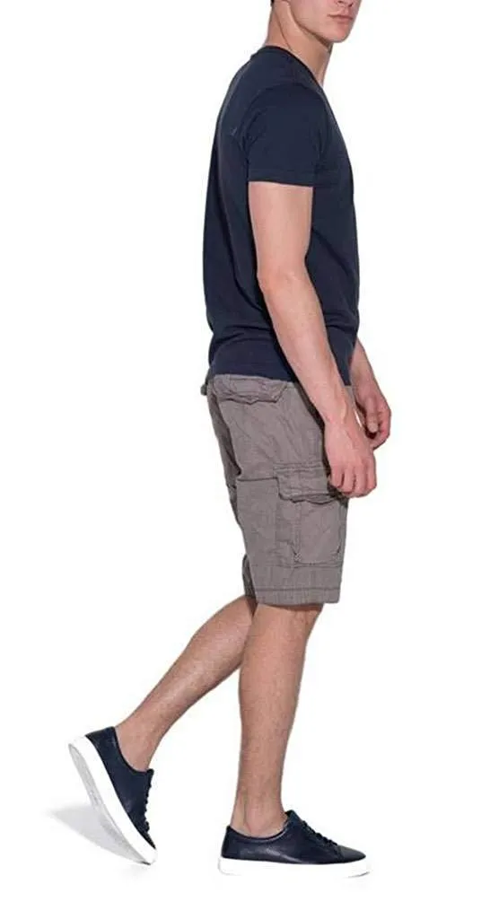 Romano nx Cotton Cargo Shorts for Men- Bermuda with Multi-Pockets & Side Zipper Pockets