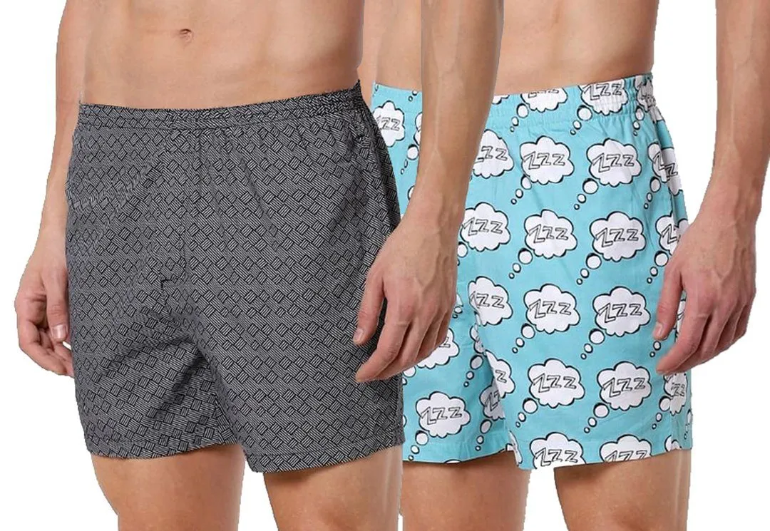 Romano nx Men's 100% Cotton Boxers/Shorts - Combo (Pack of 2)