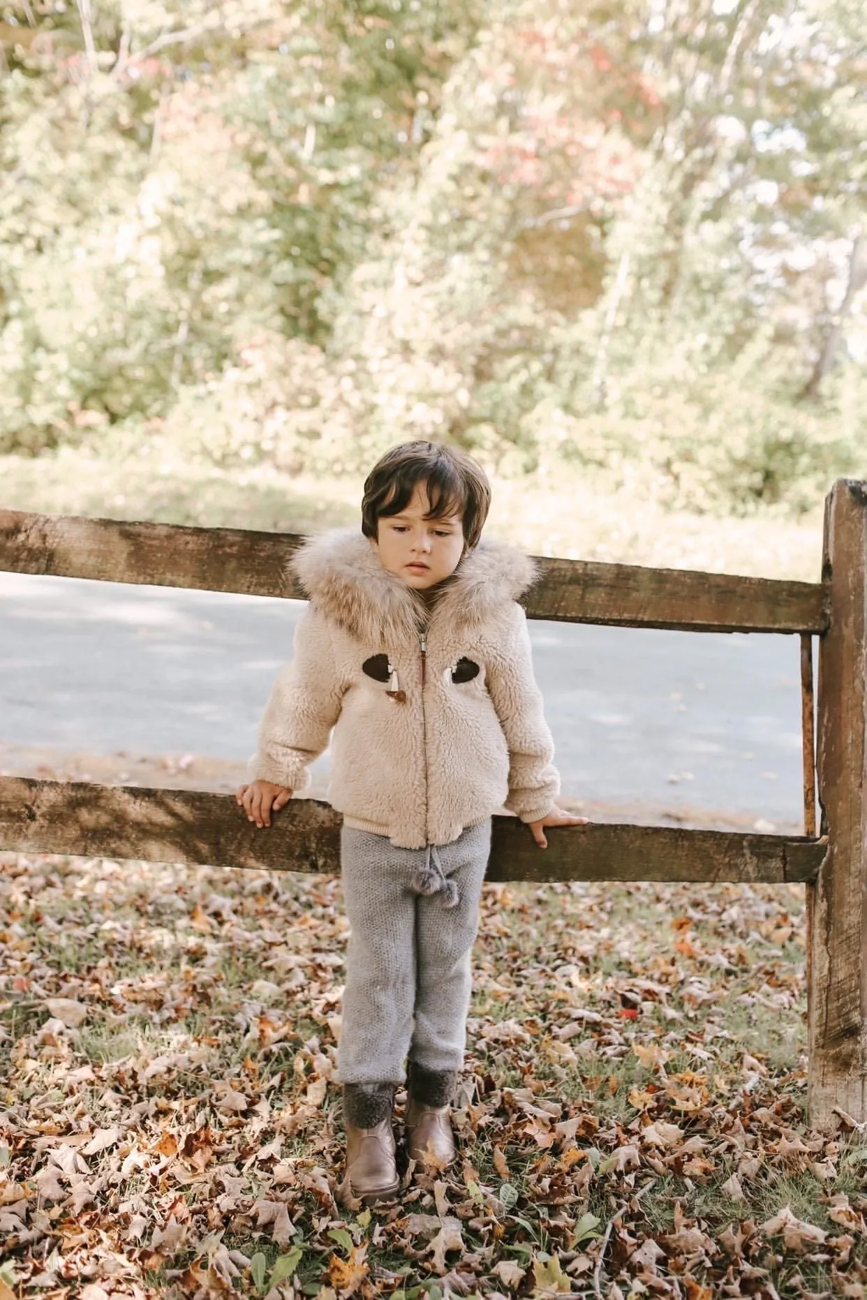 Shearling Camel Bomber Coat Faux Fur