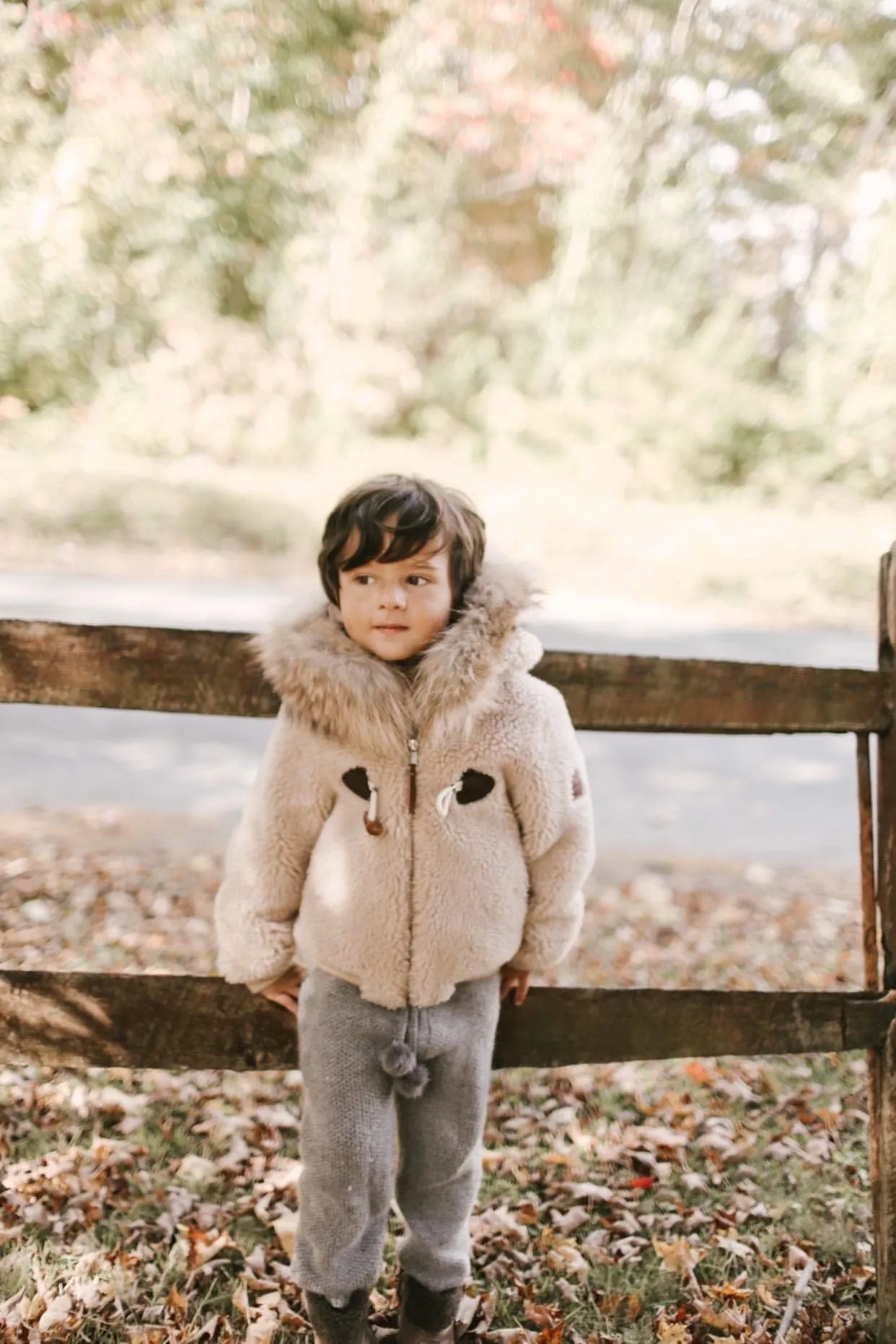 Shearling Camel Bomber Coat Faux Fur