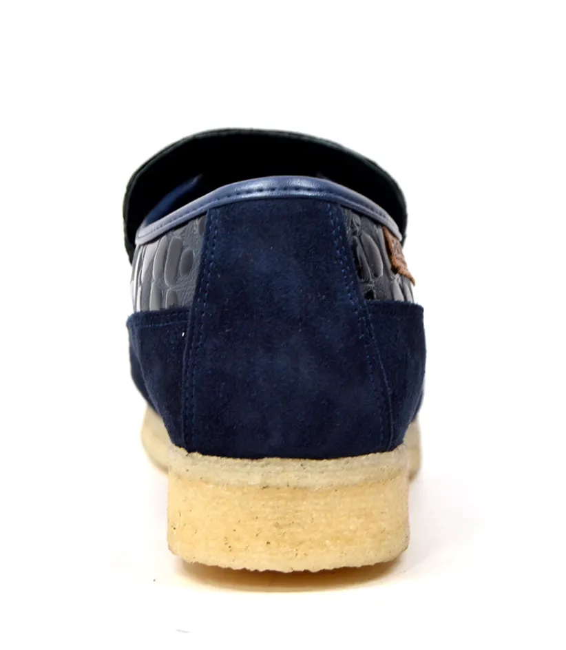 Stone by British Collection - Leather & Suede Shoe with Bleach Crepe Sole