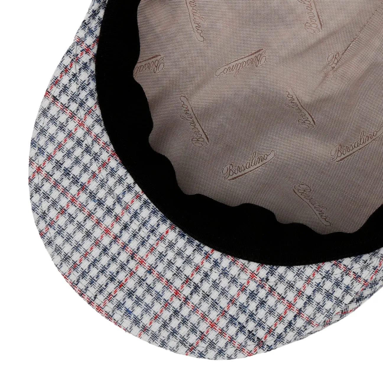 Summer Houndstooth Flat Cap by Borsalino