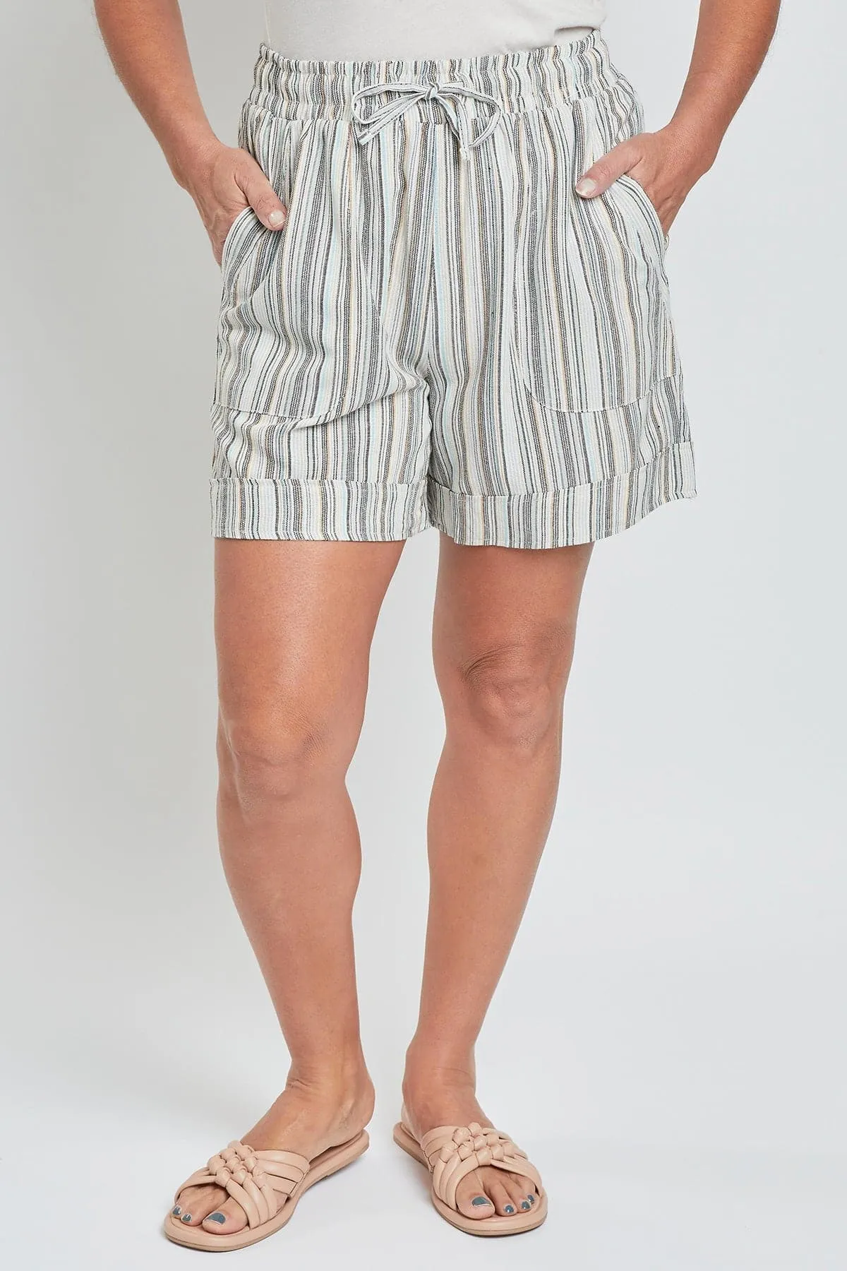 Women's High Rise Pull-On Cuffed Shorts - Lifestyle Collection