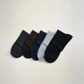 Young Wings Men's Multi Colour Cotton Fabric Solid Ankle Length Socks - Pack of 5, Style no. M1-2143 N